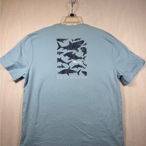 Saltwater Shark Graphic Tee - Light Blue